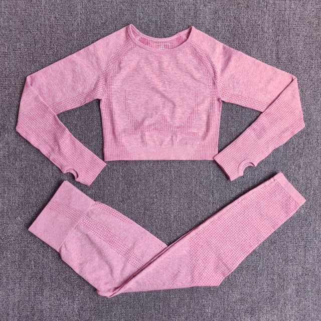 2/3/5PCS Seamless Leggings/Shorts/Sports bra/Long sleeve