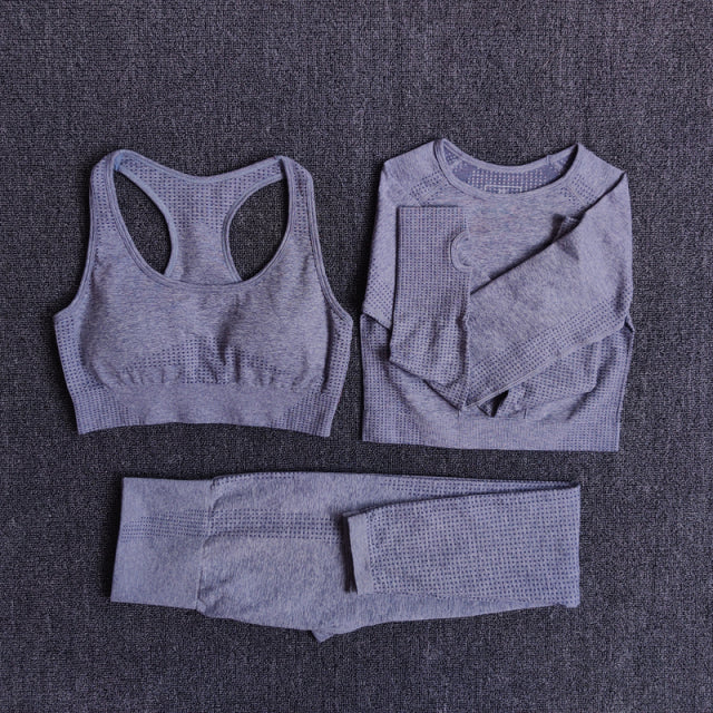 2/3/5PCS Seamless Leggings/Shorts/Sports bra/Long sleeve