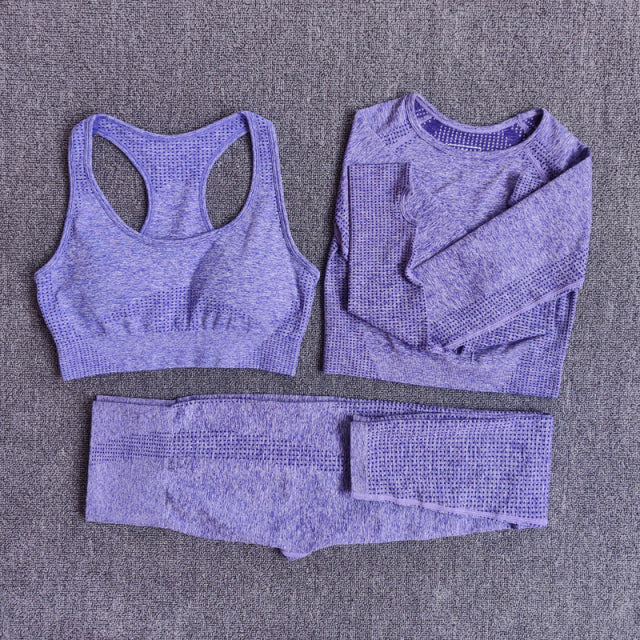 2/3/5PCS Seamless Leggings/Shorts/Sports bra/Long sleeve