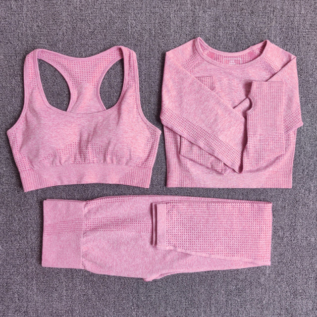 2/3/5PCS Seamless Leggings/Shorts/Sports bra/Long sleeve
