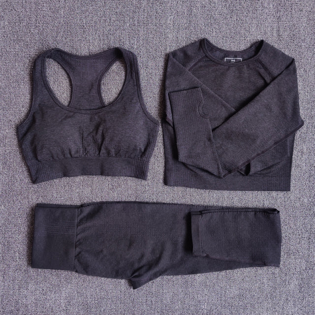 2/3/5PCS Seamless Leggings/Shorts/Sports bra/Long sleeve