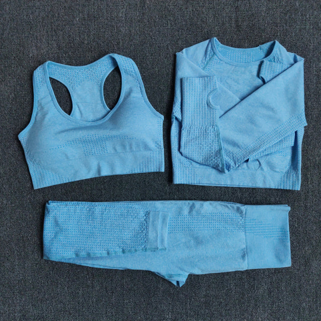 2/3/5PCS Seamless Leggings/Shorts/Sports bra/Long sleeve