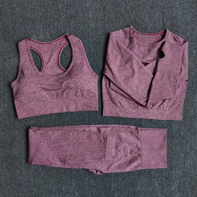 2/3/5PCS Seamless Leggings/Shorts/Sports bra/Long sleeve