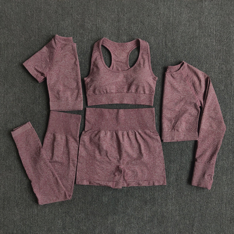 2/3/5PCS Seamless Leggings/Shorts/Sports bra/Long sleeve